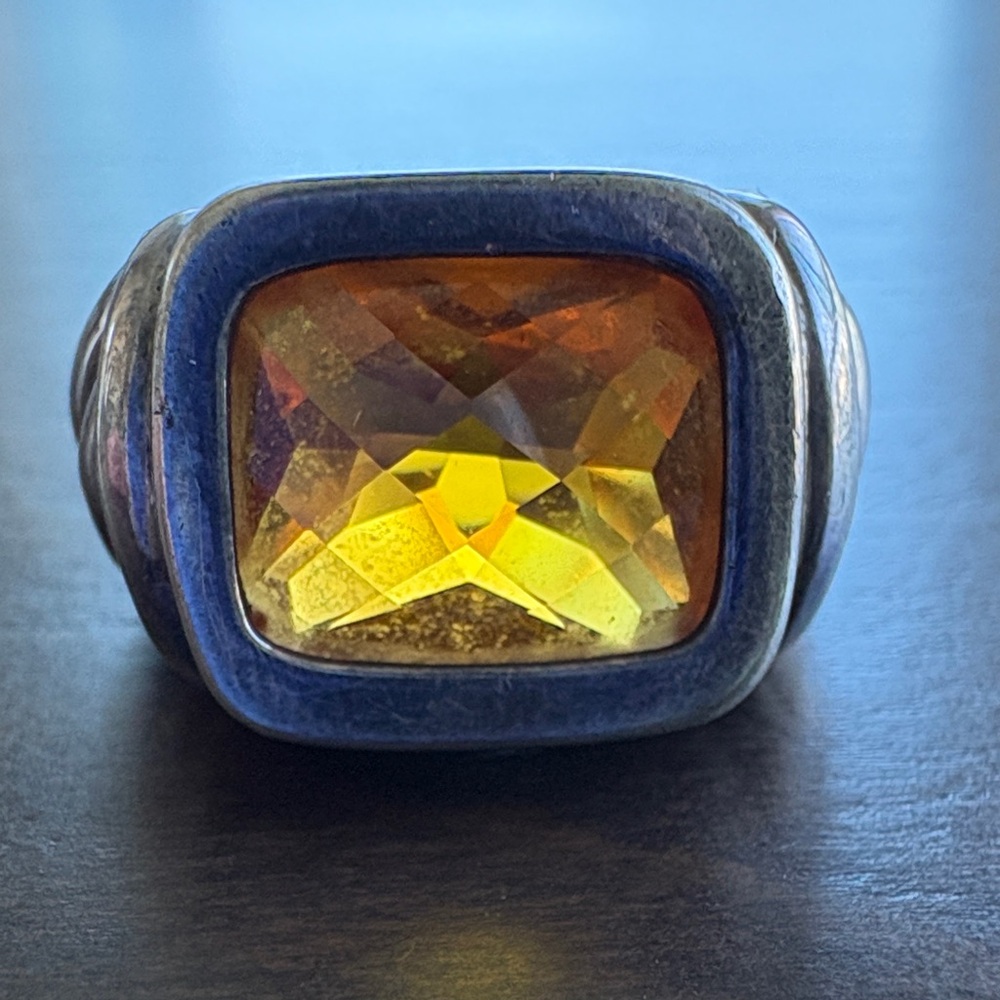 Citrine on Sterling Silver Ring